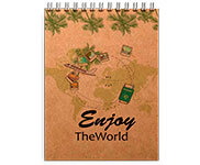 Caderneta Capa Maleável Wire-O Abertura Vertical Capa Kraft 250g e Miolo Ap 75g (105x150mm)