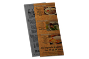 Cardápios Descartáveis Papel Kraft 250g (105x300mm)