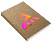 Caderneta Capa Brochura e Cola Abertura Horizontal Capa Kraft 250g e Miolo Ap 75g (150x210mm)