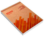 Caderneta Capa Brochura e Cola Abertura Vertical Capa Couchê 250g e Miolo Ap 75g Sem Verniz (150x210mm)