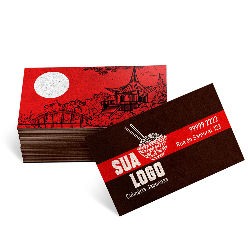 Cartões De Visita Kraft 250g Sem Laminação E Sem Verniz Uv com Tinta Branca