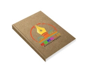 Caderneta Capa Brochura e Cola Abertura Horizontal Capa Kraft 250g e Miolo Ap 75g (105x150mm)