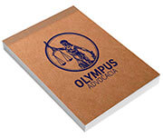 Caderneta Capa Brochura e Cola Abertura Vertical Capa Couchê 250g e Miolo Ap 75g Sem Verniz (150x210mm)