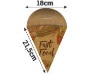 Embalagens Para Delivery Kraft 250g Batata Frita Média