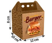 Embalagens Para Delivery Kraft 250g Hambúrguer e Sanduíches Média