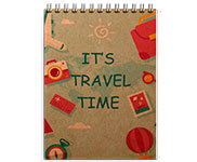 Caderneta Capa Maleável Wire-O Abertura Vertical Capa Kraft 250g e Miolo Ap 75g (150x210mm)