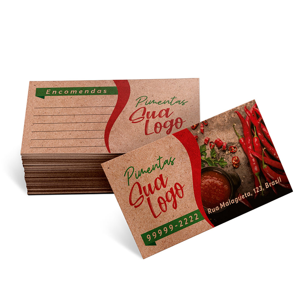 Cartões De Visita Kraft 250g Sem Laminação E Sem Verniz Uv