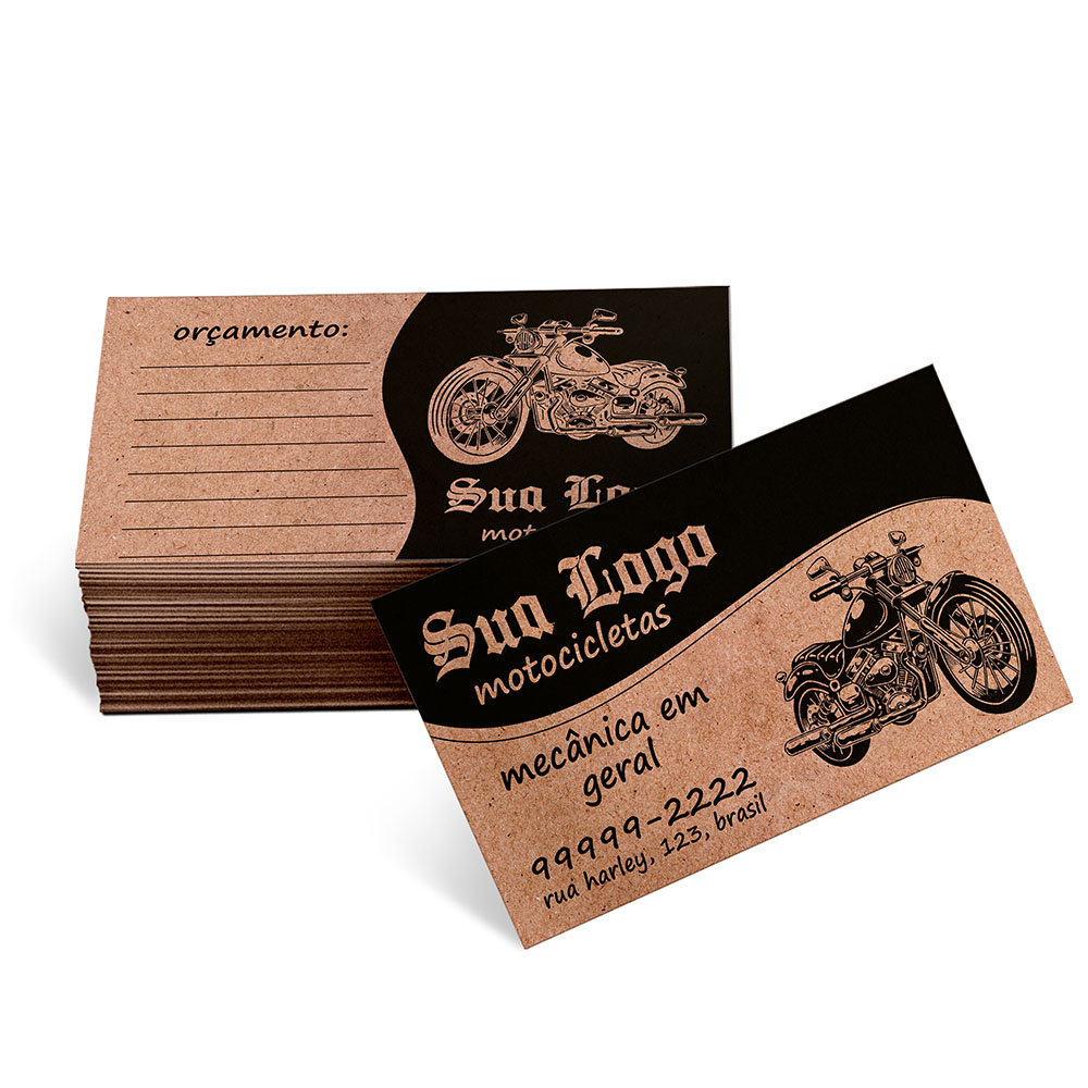 Cartões De Visita Kraft 250g Sem Laminação E Sem Verniz Uv