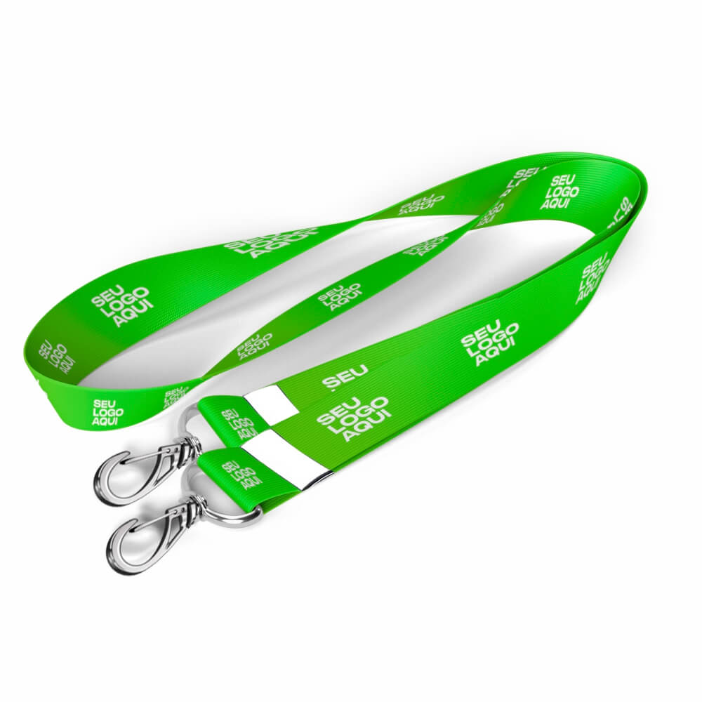 Cordão Com Mosquetão Duplo Cordão 12mm (1000x20mm)