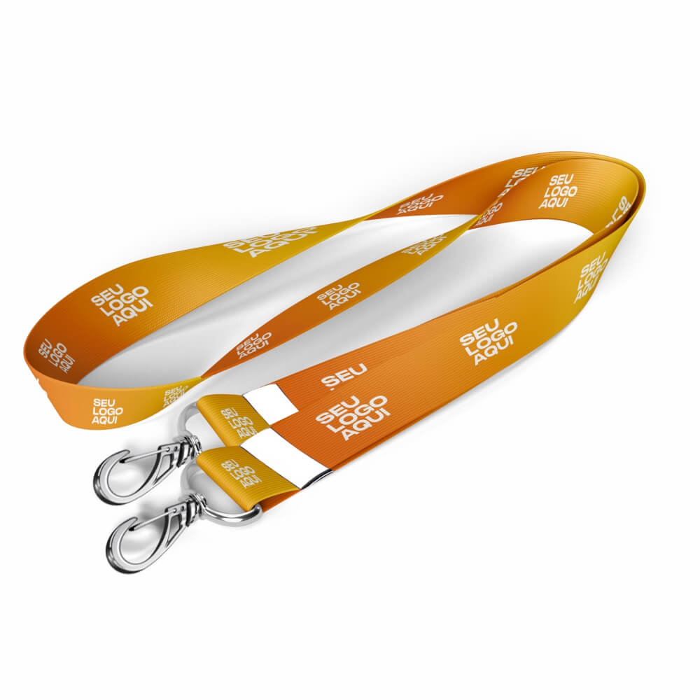 Cordão Com Mosquetão Duplo Cordão 12mm (825x20mm)