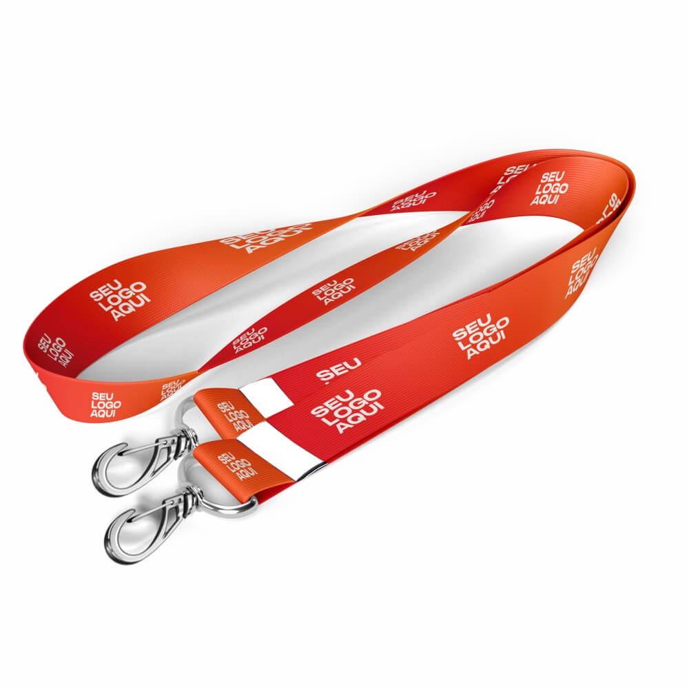 Cordão Com Mosquetão Duplo Cordão 12mm (825x20mm)