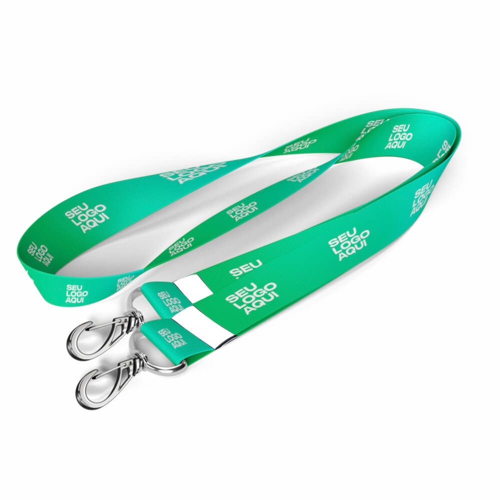 Cordão Com Mosquetão Duplo Cordão 15mm (825x22mm)