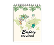 Caderneta Capa Maleável Wire-O Abertura Vertical Capa Couchê 250g e Miolo Ap 75g Sem Verniz (105x150mm)