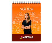 Caderneta Capa Maleável Wire-O Abertura Vertical Capa Couchê 250g e Miolo Ap 75g Sem Verniz (150x210mm)