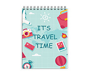 Caderneta Capa Maleável Wire-O Abertura Vertical Capa Couchê 250g e Miolo Ap 75g Sem Verniz (105x150mm)