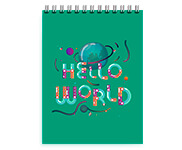 Caderneta Capa Maleável Wire-O Abertura Vertical Capa Couchê 250g e Miolo Ap 75g Sem Verniz (150x210mm)