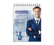 Caderneta Capa Maleável Wire-O Abertura Vertical Capa Couchê 250g e Miolo Ap 75g Sem Verniz (105x150mm)