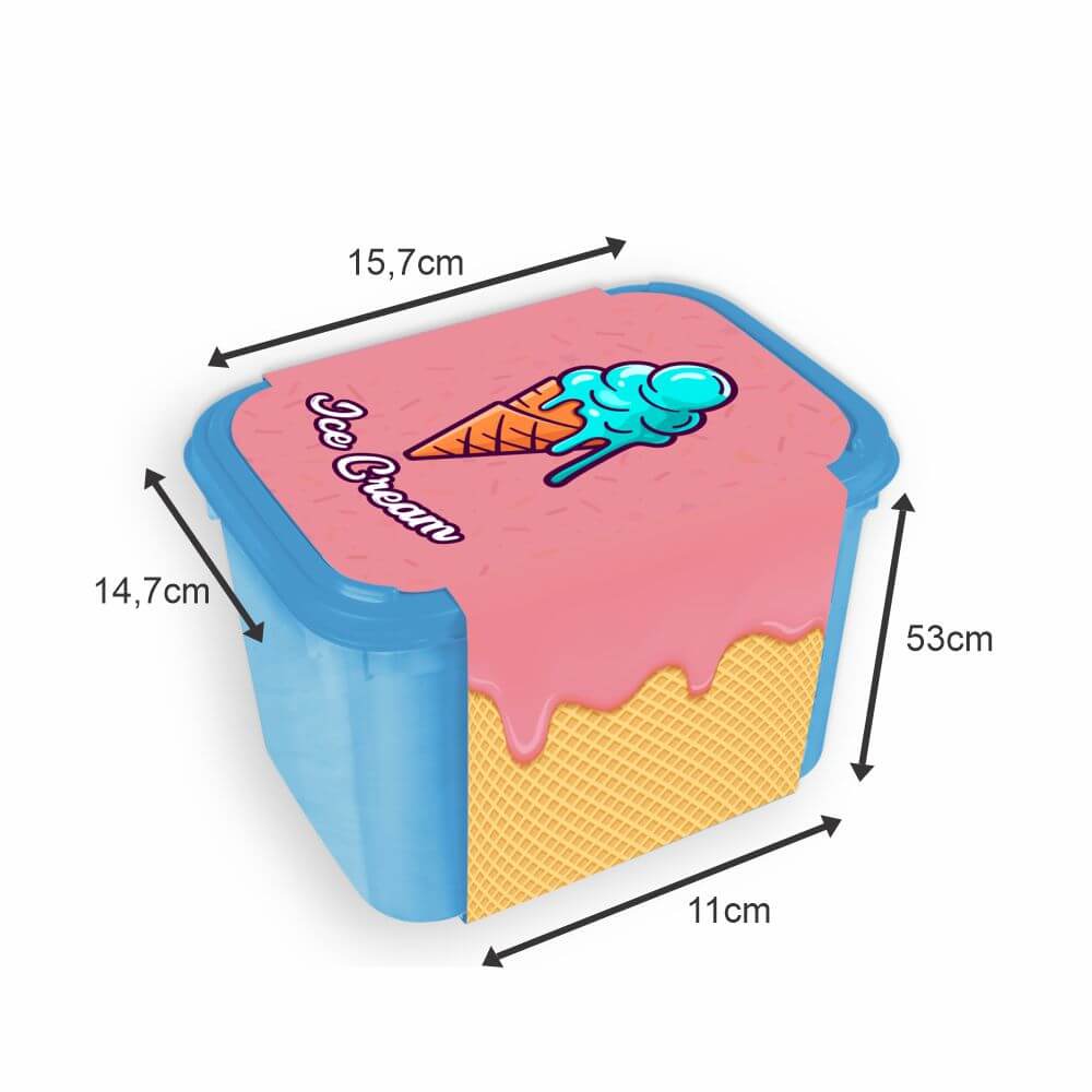 Cinta Para Embalagem Pote De Sorvete 2l Couchê 150g (200x600mm)