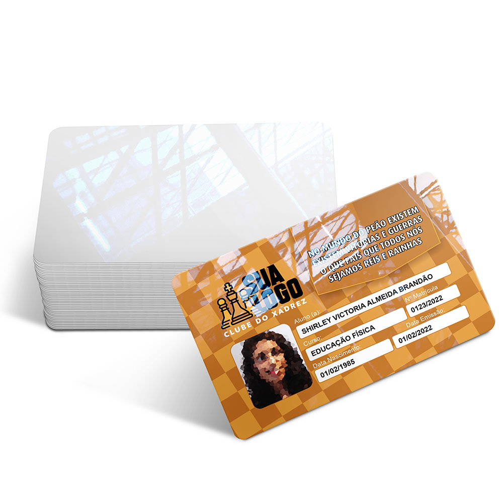 Cartões Fidelidade Plástico Compacto 75g (91x59mm)