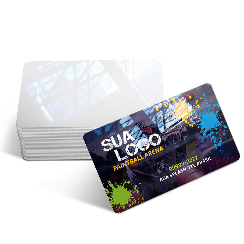 Cartões Fidelidade Plástico Compacto 50g (91x59mm)