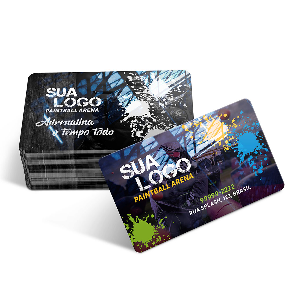 Cartões Fidelidade Plástico Compacto 50g (91x59mm)