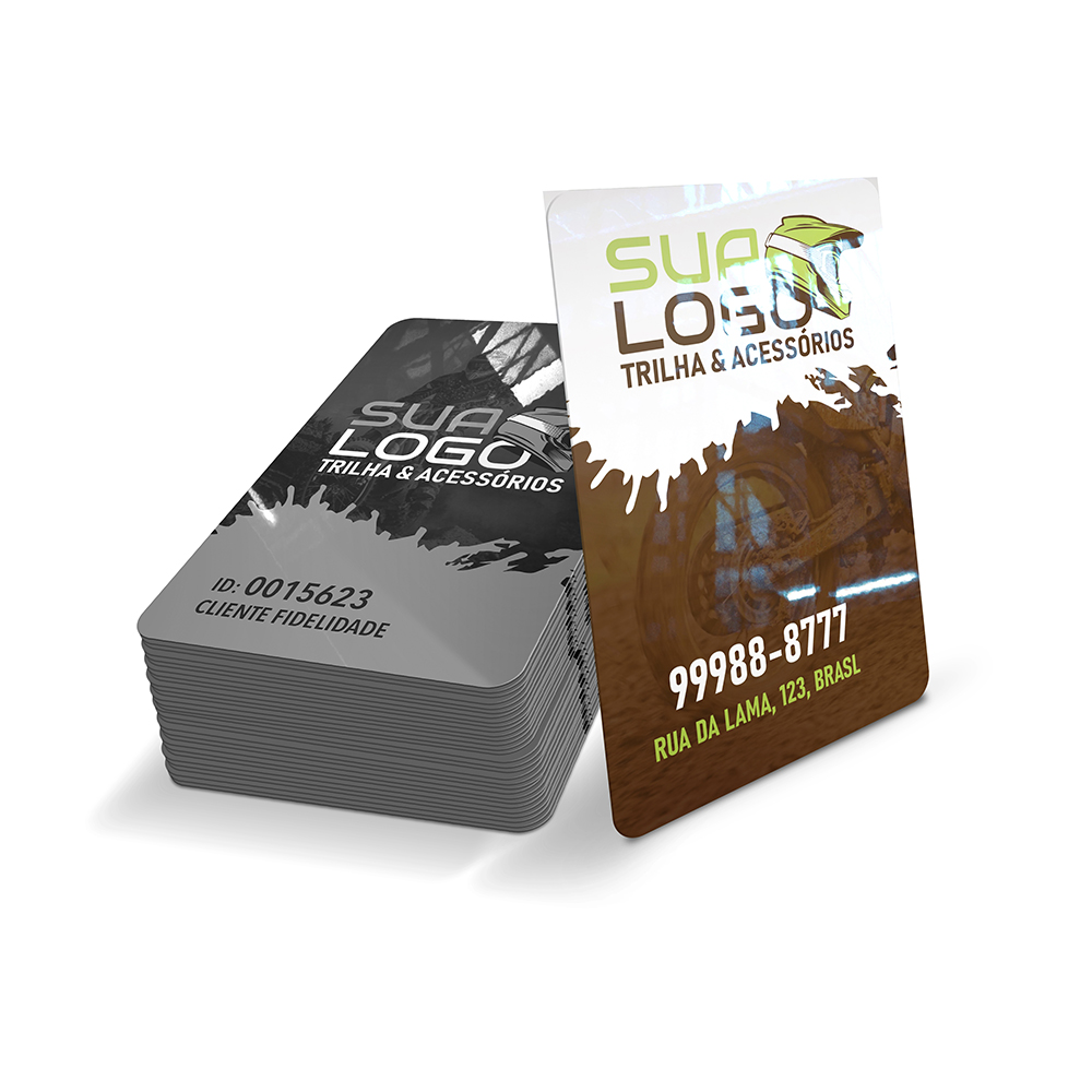 Cartões Fidelidade Plástico Compacto 50g (59x91mm)