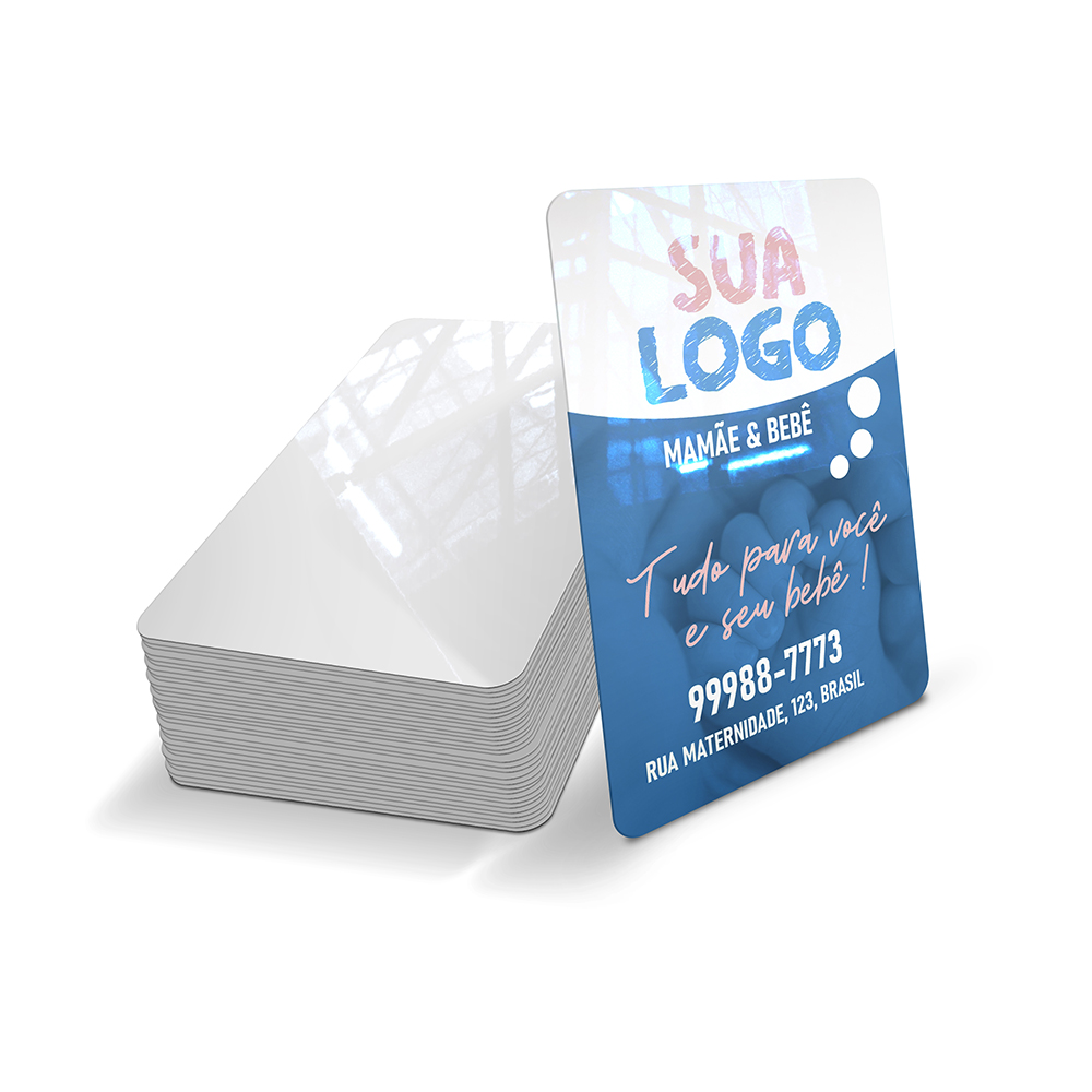 Cartões Fidelidade Plástico Compacto 50g (59x91mm)