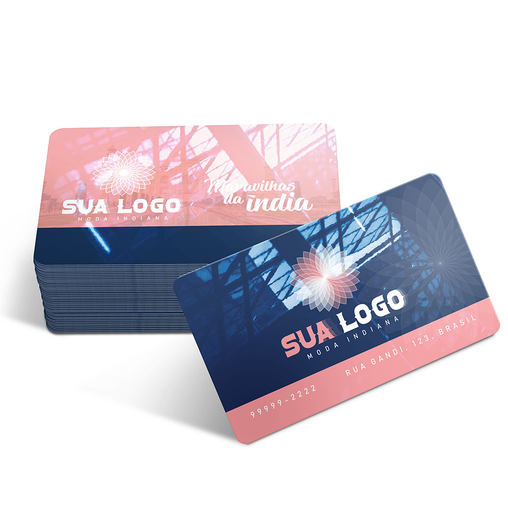 Cartões Fidelidade Plástico Compacto 50g (91x59mm)