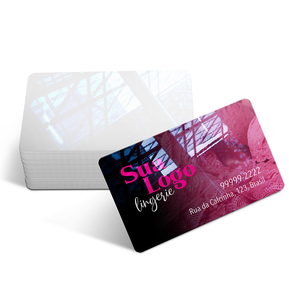 Cartões Fidelidade Plástico Compacto 50g (91x59mm)