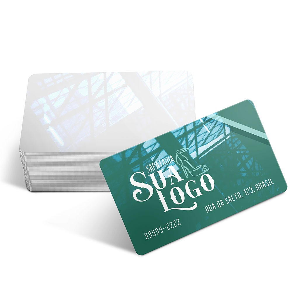 Cartões Fidelidade Plástico Compacto 50g (91x59mm)