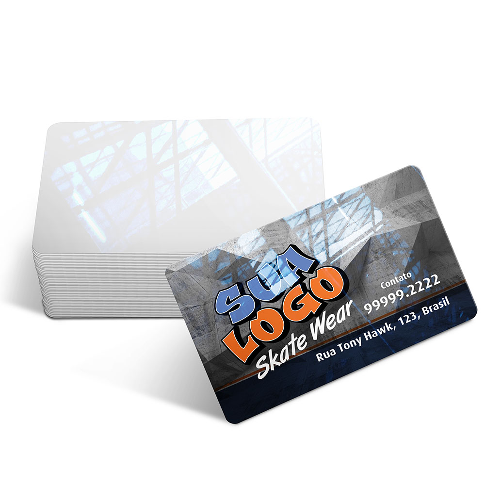 Cartões Fidelidade Plástico Compacto 50g (91x59mm)