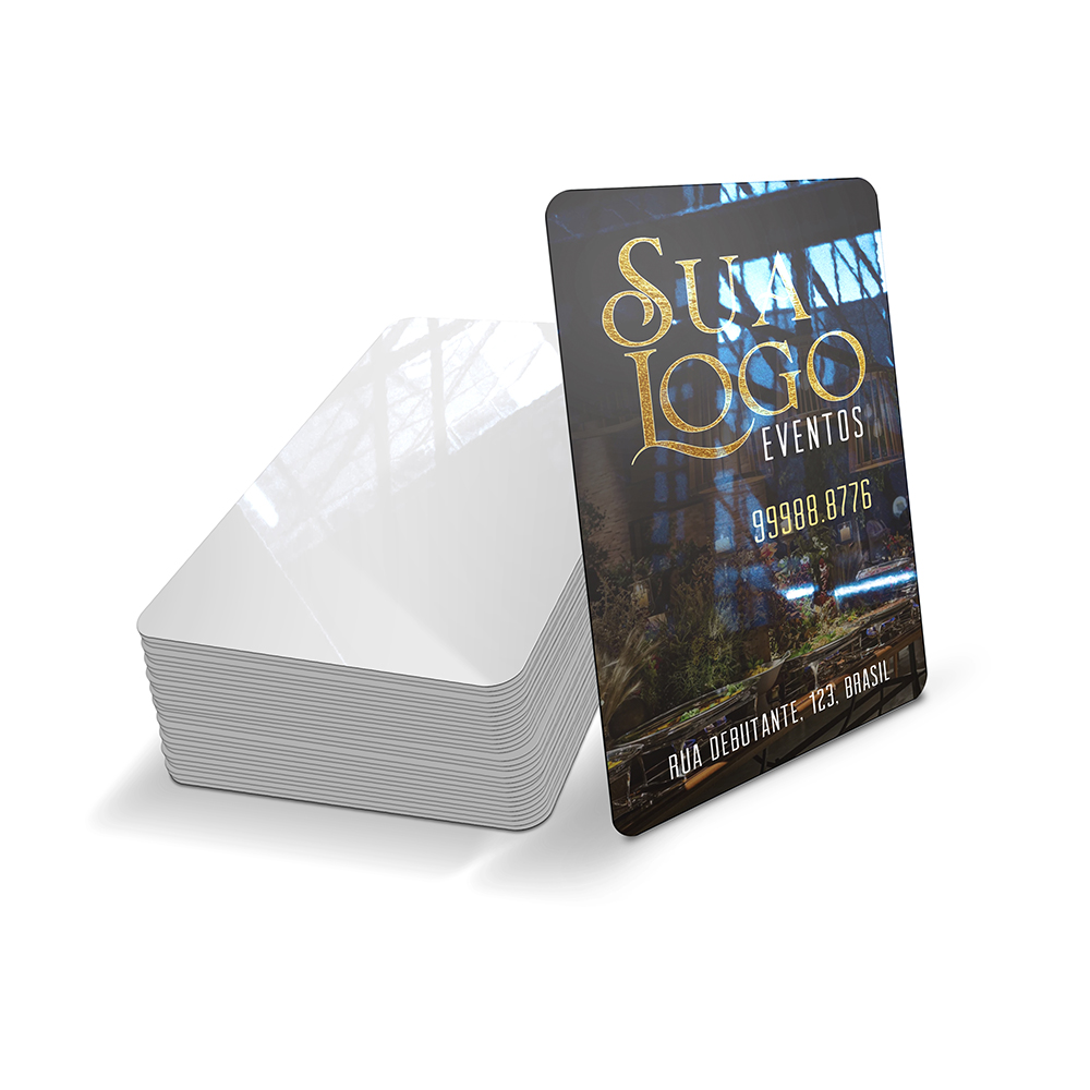 Cartões Fidelidade Plástico Compacto 50g (59x91mm)