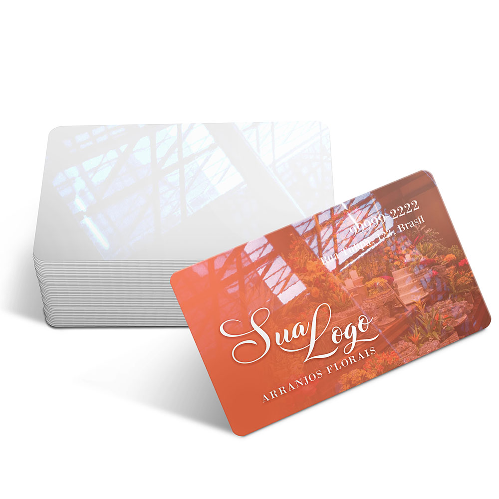 Cartões Fidelidade Plástico Compacto 50g (91x59mm)