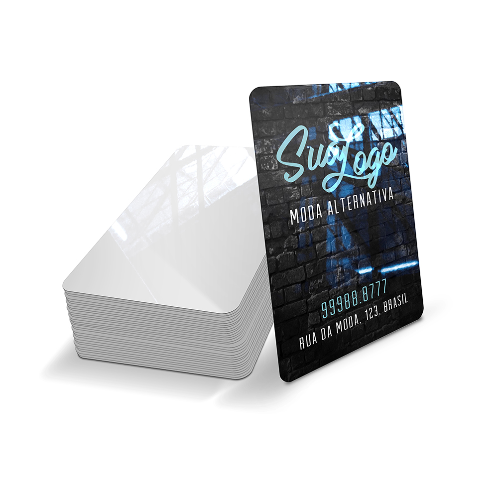 Cartões Fidelidade Plástico Compacto 50g (59x91mm)