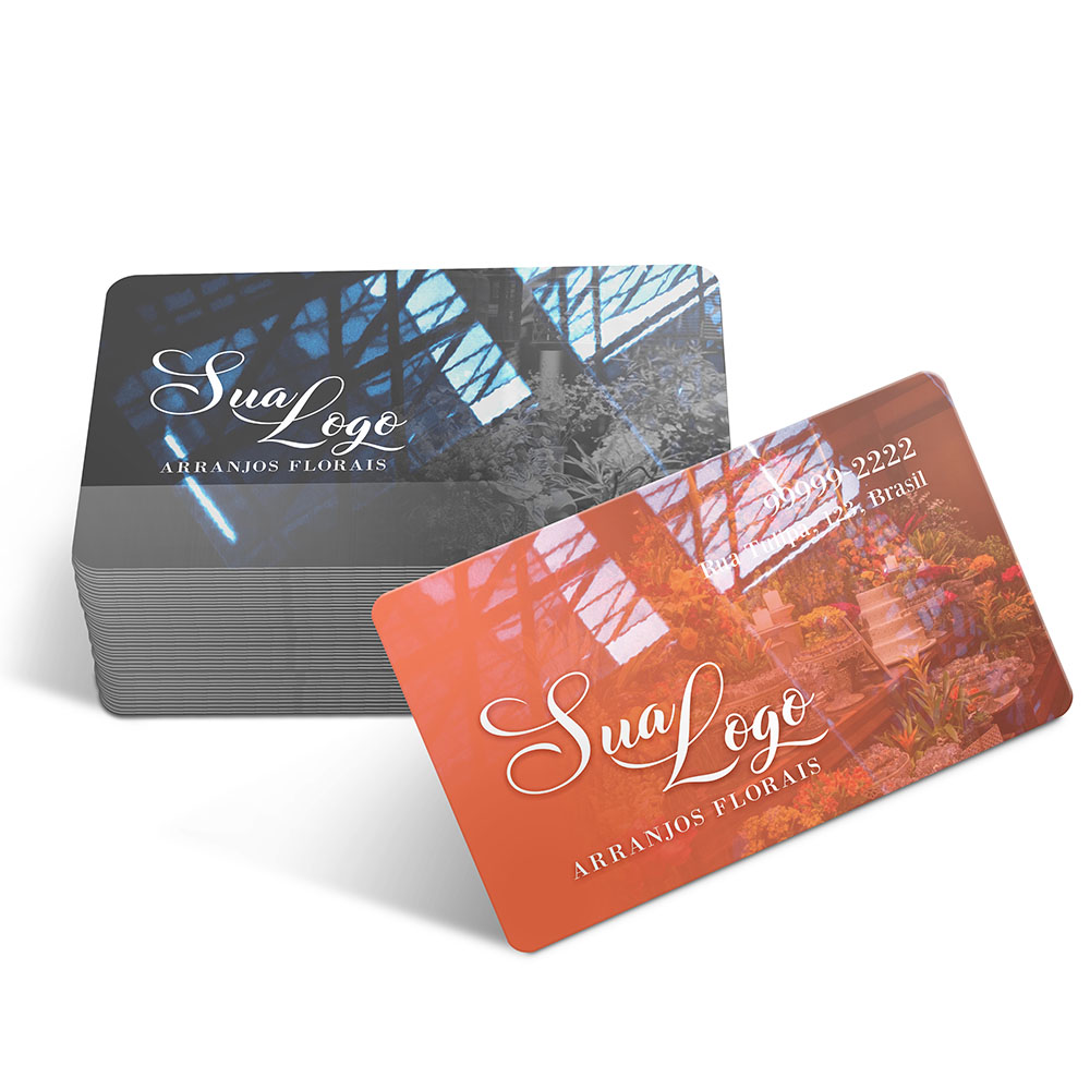 Cartões Fidelidade Plástico Compacto 50g (91x59mm)