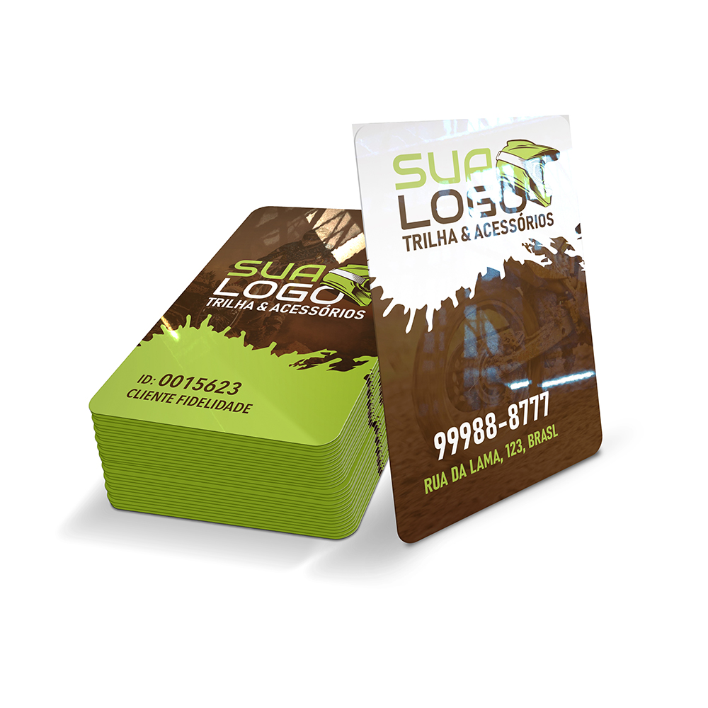 Cartões Fidelidade Plástico Compacto 75g (59x91mm)