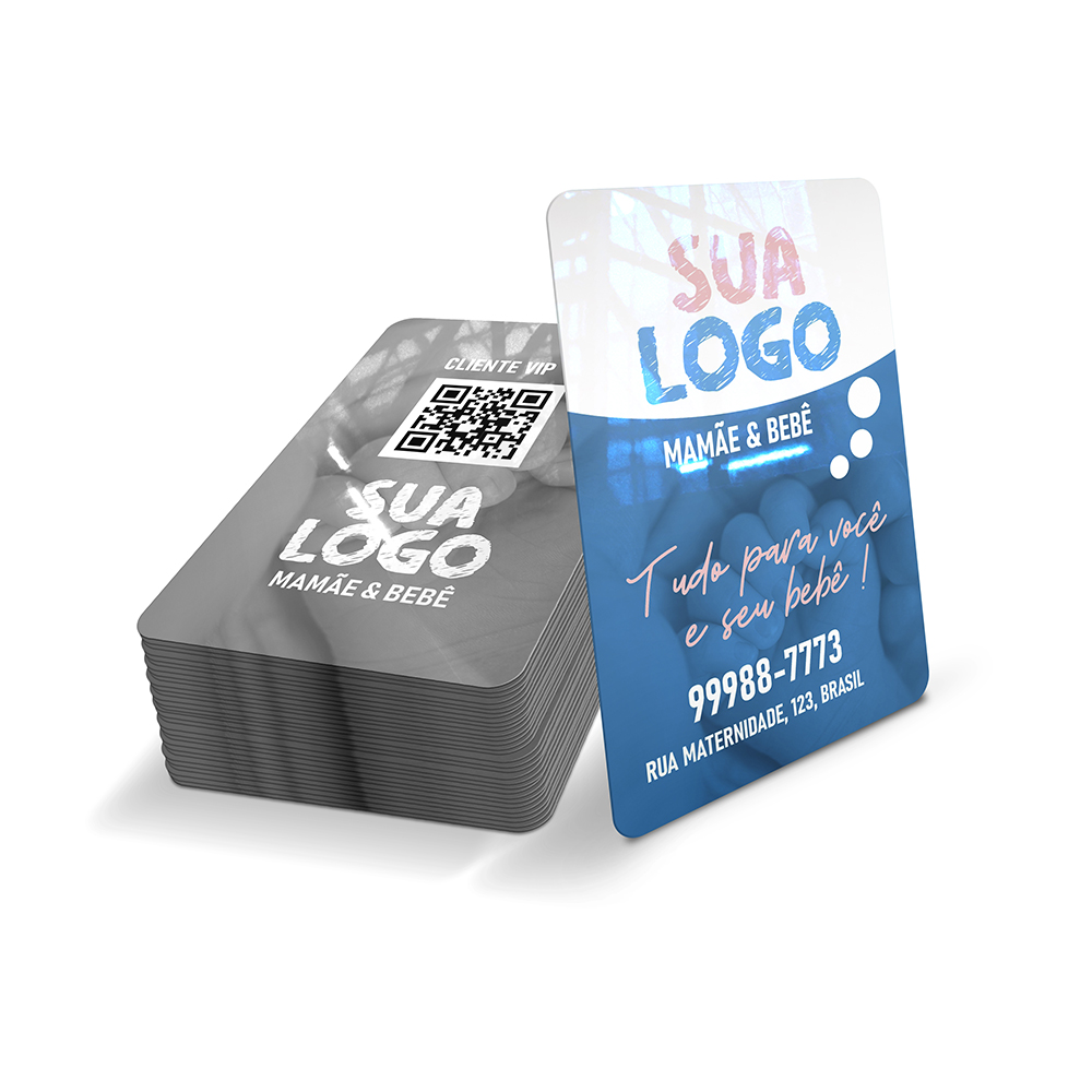 Cartões Fidelidade Plástico Compacto 75g (59x91mm)