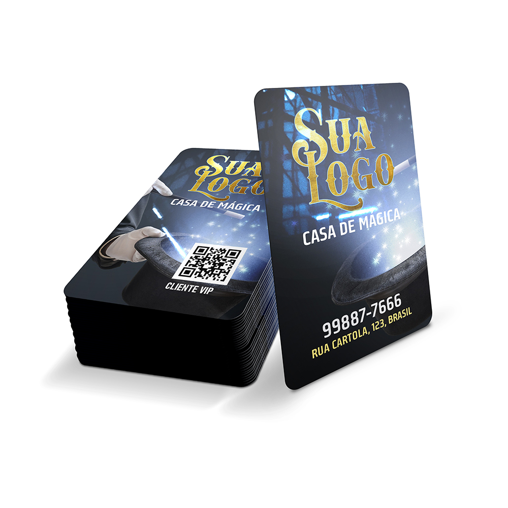 Cartões Fidelidade Plástico Compacto 75g (59x91mm)