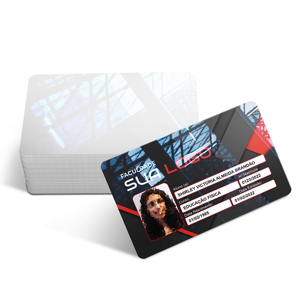 Cartões Fidelidade Plástico Compacto 75g (91x59mm)