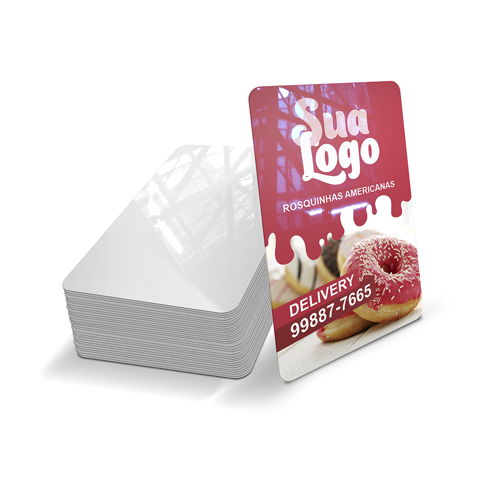 Cartões Fidelidade Plástico Compacto 75g (59x91mm)