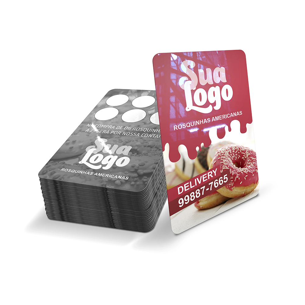 Cartões Fidelidade Plástico Compacto 75g (59x91mm)