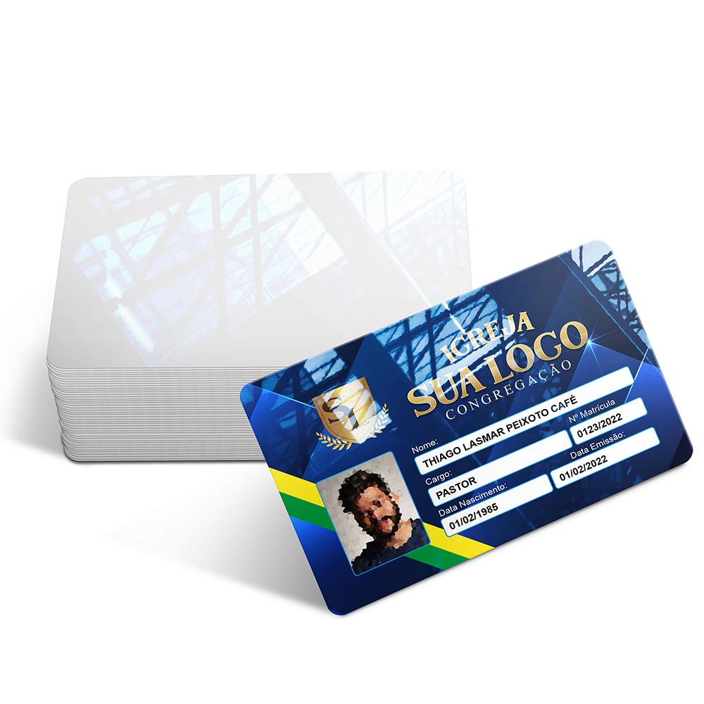 Cartões Fidelidade Plástico Compacto 75g (91x59mm)