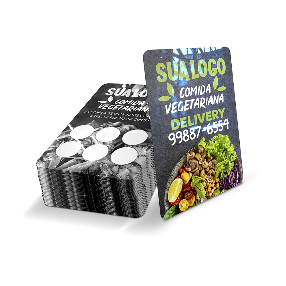 Cartões Fidelidade Plástico Compacto 75g (59x91mm)