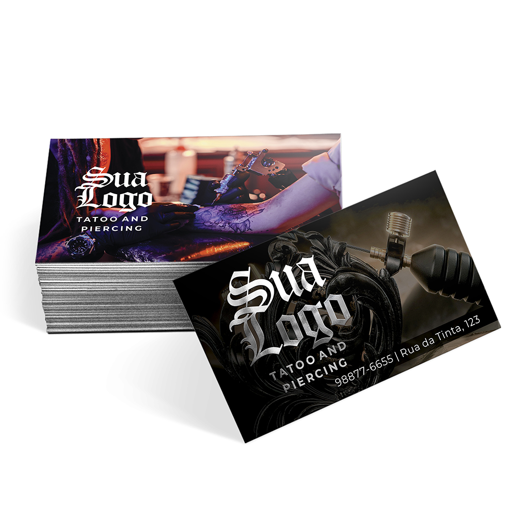 Cartões De Visita Couchê 250g Hot Stamping Frente e Laminação Fosca Frente e Verso