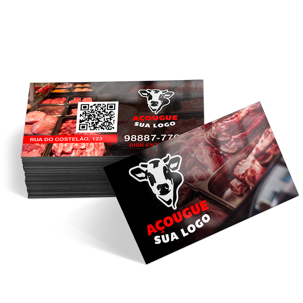 Cartões De Visita Couchê 300g Verniz Uv Total Frente e Verso