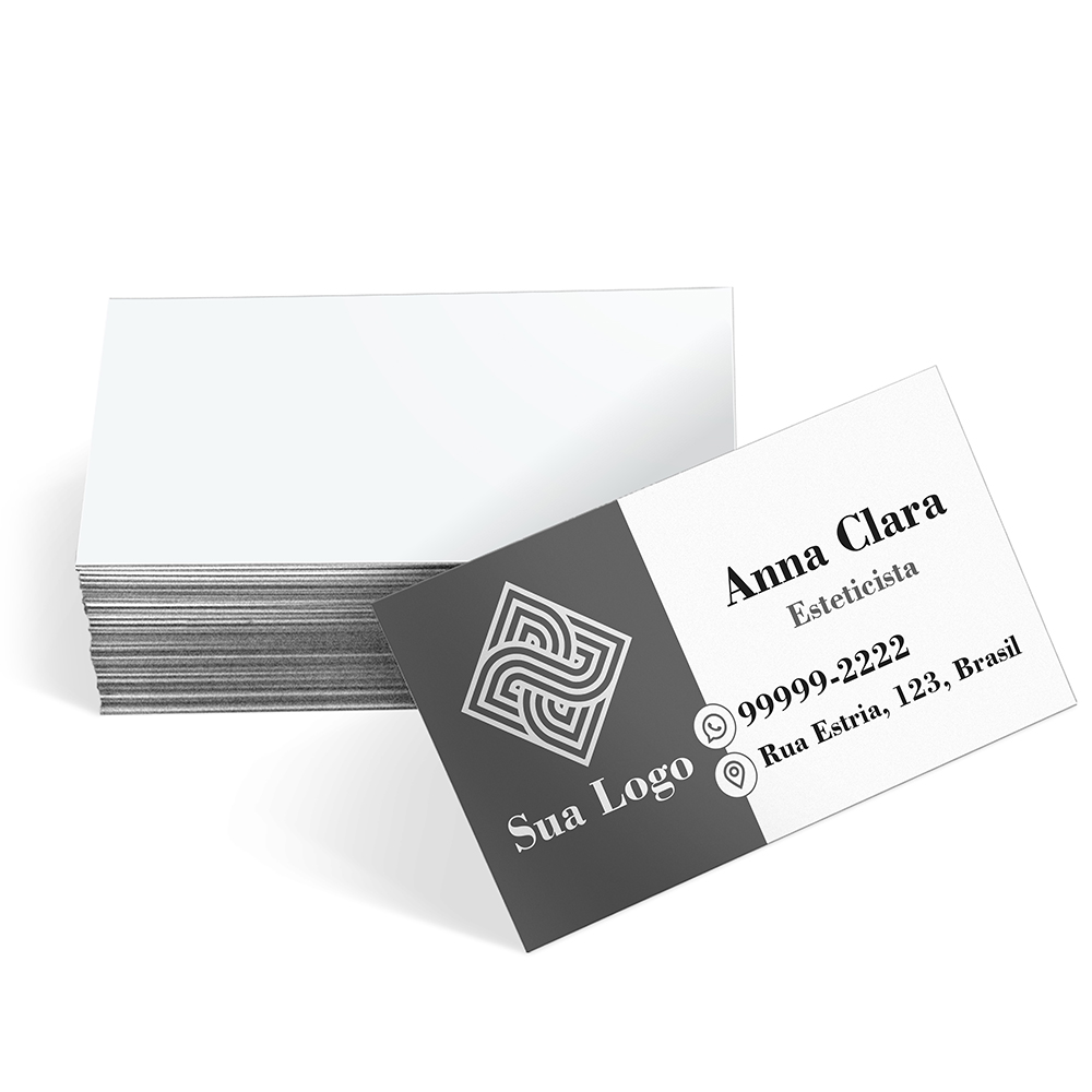 Cartões De Visita Couchê 250g Sem Laminação E Sem Verniz Uv