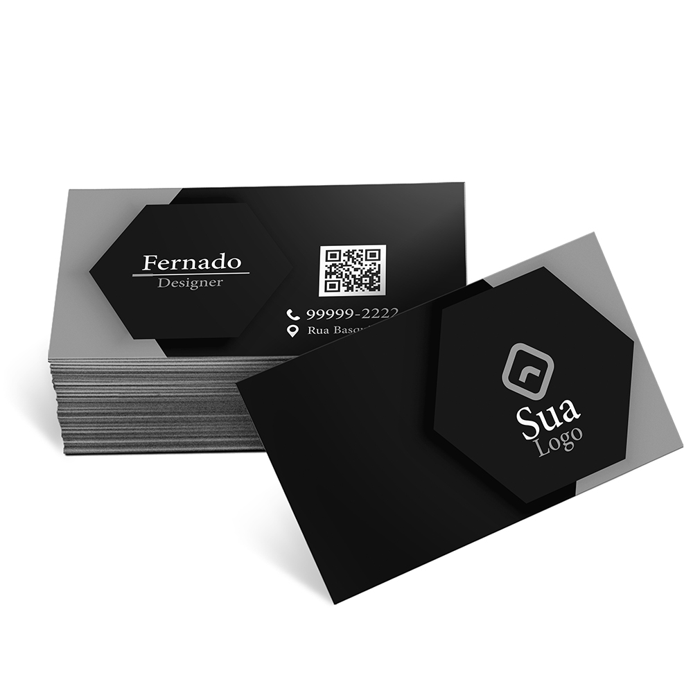 Cartões De Visita Couchê 250g Sem Laminação E Sem Verniz Uv