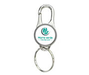 Chaveiro Resinado Metal Mosquetão Redondo