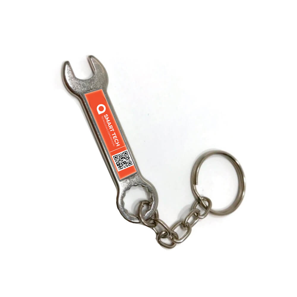 Chaveiro Resinado Metal Abridor Chave de Boca