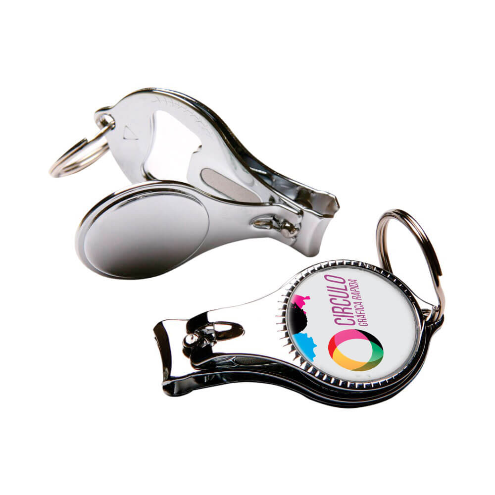 Chaveiro Resinado Metal Abridor Cortador de Unha